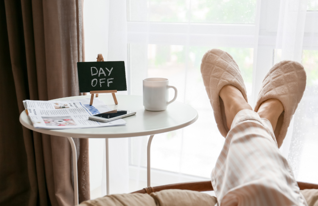 taking a full day off can help with stress effectively