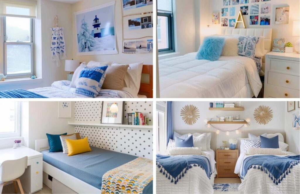 blue dorm room decor ideas